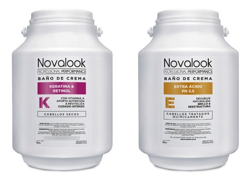 Baño De Crema Novalook Combo X2 5lts Retinol Acido