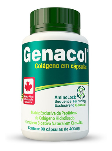 Colágeno Hidrolisado Canadense 90 Cápsulas 400mg Genacol