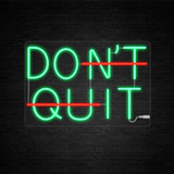 Señal De Neón Do It Don't Quit - Con Control Remoto, 11 Qbb1