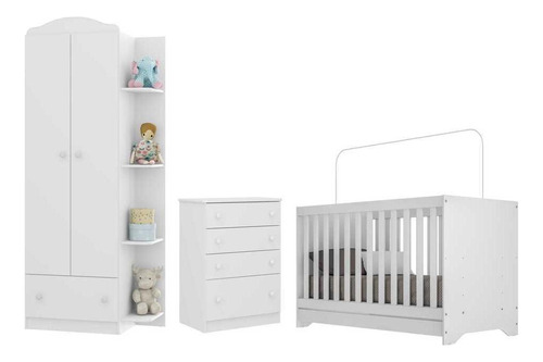 Quarto Infantil Completo Multimóveis Fg3033 Branco/colorido