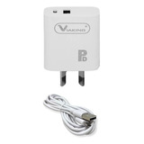 Cargador 220v Usb + Pd 18w + Cable Micro Usb Carga Rápida  