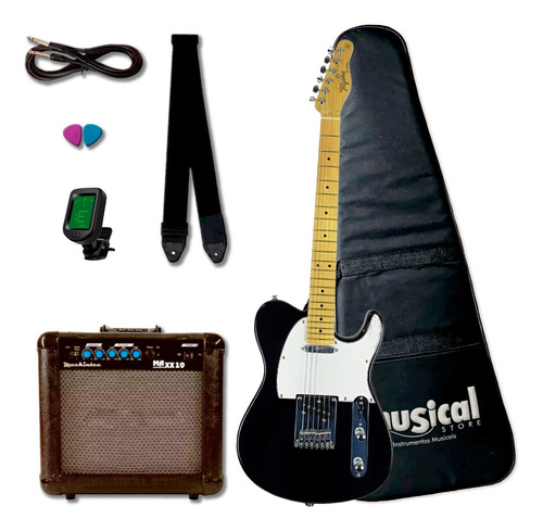 Guitarra Tagima Tw-55 Tw 55 Bk Kit Com Amp Luxo