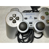 Controle Origin Sony Ps2 Playstation2 Dualshock Prata Nota B