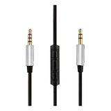 Cable De Audio Netmak 3.5mm A 3.5mm Con Microfono Manoslibre