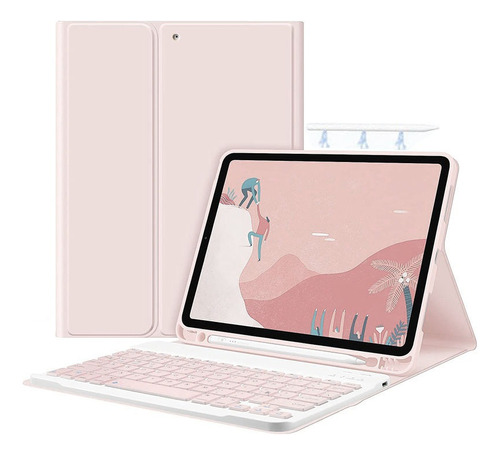 Teclado Rosa Con Funda Para iPad Pro 11  2020 2021 2022