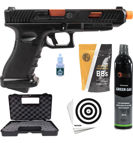 Pistola Rossi Gk Combat Master Gbb Glock 17 De Airsoft 6mm