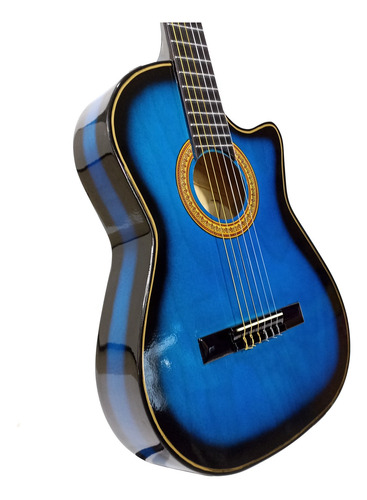 Guitarra Acústica Clásica Española  Azul Sombreado M09 C