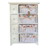 Mueble Lacado 8 Cajones Floral - S4041