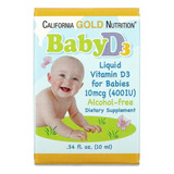  California Gold Nutrition Baby Vitamina D3 10mcg 10 Ml Sfn
