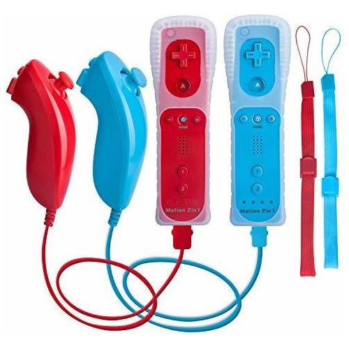 Techken Wii Controller, Juego De 2 Wii Remote Con Nunchuck