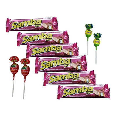 Samba De Fresa Galleta Venezolana 23 Gr Pack De 6 Ven8 | Envío gratis