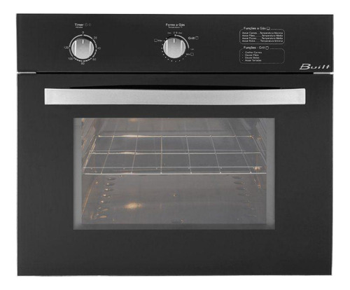 Forno De Embutir A Gás Built Luxor Preto 46l 127v 0589