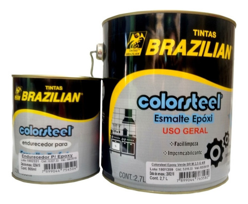 Tinta Epóxi Cinza 3,5 C/ Endurecedor Brazilian 3,6l