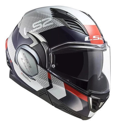 Casco Moto Ls2 Ff900 Valiant 2 Blanco Rojo Azul Talla L 59 60 Cm