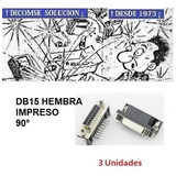 Db15h-ci Ficha D-b15 90° Cic Imp - Conector Db15 Hembra X 3u