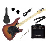 Kit Guitarra Stratocaster Strinberg Sts100 + Amplificador Cor Sts100 Css