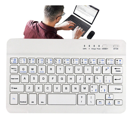 Mini Teclado Bluetooth Recargable Para Tableta Y Teléfono