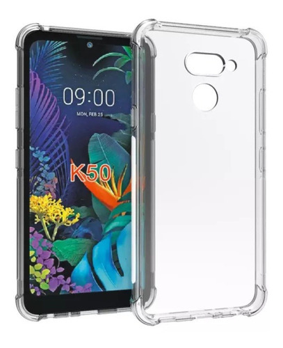 Funda De Silicona Reforzada Para LG K50s Transparente