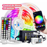 Fita De Led 5050 15m Colorida (controle) Fita Led Wifi Alexa