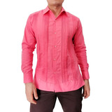 Guayabera Yucateca Modelo Presidencial Coral (lino)