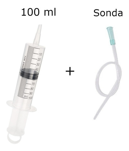 Sonda Retal Anal Ginecológica Estéril Para Enema + Seringa 