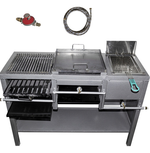 Asador Plancha 40x40 Y Freidora Alimentos Postres Comida