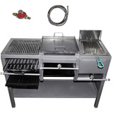 Asador Plancha 40x40 Y Freidora Alimentos Postres Comida