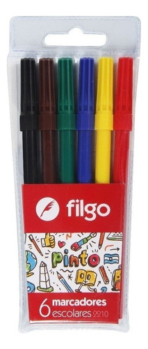 Marcador Marcadores Filgo Largo Al Agua X6 Colores Pack X40