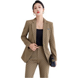 Conjunto De Oficina Formal Para Mujer, Blazer De Negocios