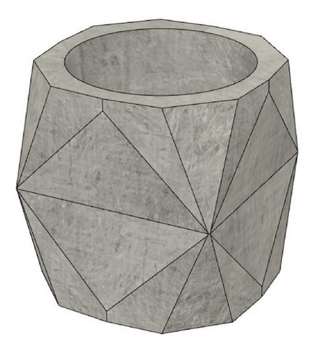 Molde Para Maceta De Concreto Figura Geométrica Diseño 2