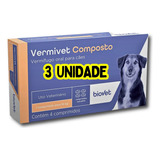 Vermivet Vermifugo Caes E Gatos Remedio De Verme Kit 3 Unid