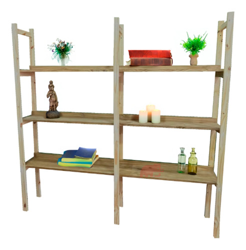 Modular Organizador Madera Maciza 180x180cm Libreria Hogar