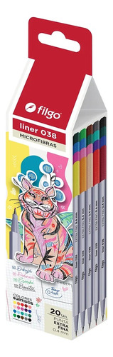 Microfibras Extra Finas Filgo X20 Colores 0.4mm Delmy