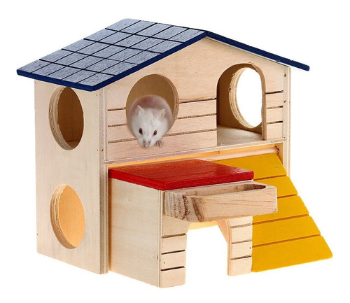 Casa De Madera Centro De Entretencion Para Hamster Pethome