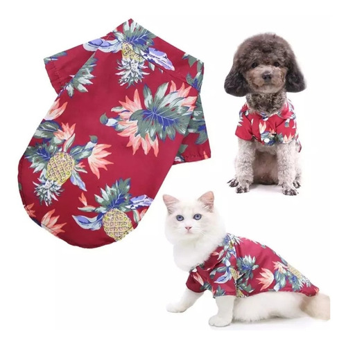 Camisa Ropa Para Perros Y Gatos Mascota Verano Rojo 3xl-5xl