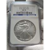 Silver Eagle 2010 Prata 999% 31,1g Certificada Ngc Ms-70 