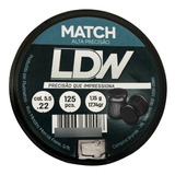 Chumbinho Ldw Match Diabolo 5.5mm Caixa Com 125 Unidades