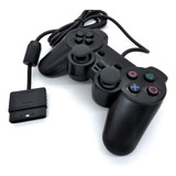 Controle Video Game Dualshock Ps2 Com Fio - Preto