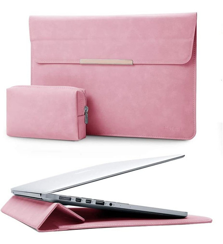 Funda Macbook Air/pro De 13  Con Soporte Color Rosa