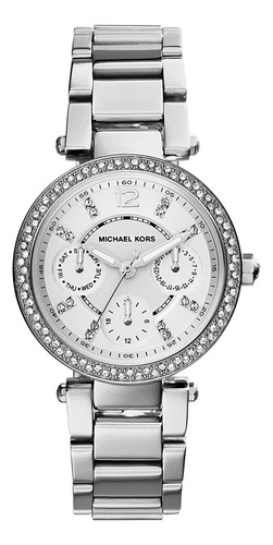 Reloj Michael Kors Mini Parker Para Mujer En Tono Plateado M