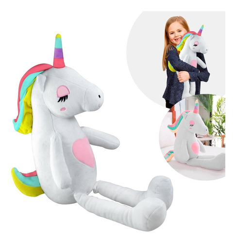 Peluche Unicornio Abrazable Juguete Adorable Suave 61cm