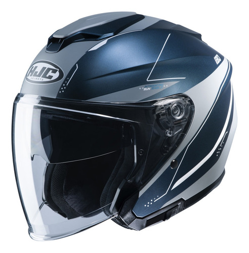 Casco 3/4 Abierto Hjc I30 Azul/plata Certificación Europea