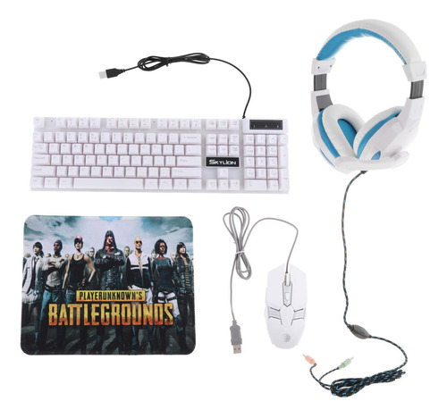 Gaming Keyboard Mouse Headset & Mouse Pad Para Videojuegos