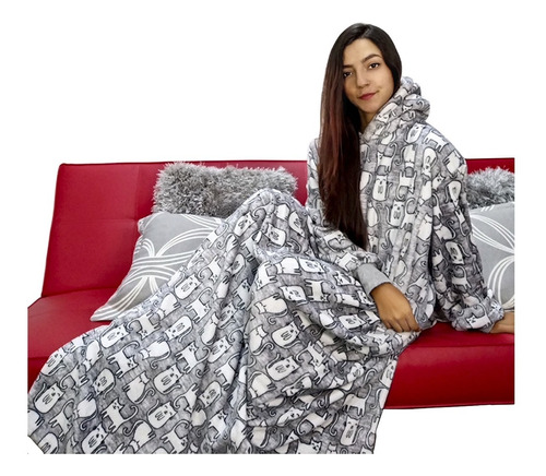 Cobija Con Mangas Manta Térmica Buzo Snuggie Cobertor  