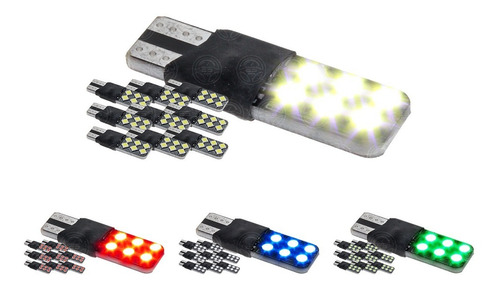 Kit 10 Focos Pellizco 12 Led 3 Funciones Estrobo Canbus