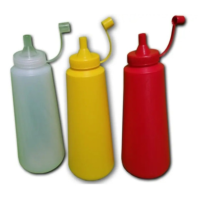40pz+2 Regalo Botella Dispensadora Crema Salsa Catsup 500ml