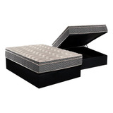 Cama Box Baú Casal: Colchão Espuma D45 Paropas  / Ep Confor