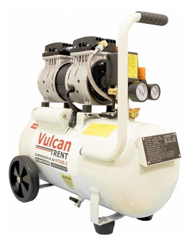 Compressor Ar Odontológico Motor Indução Vcs25l Vulcan 110v Cor Branco