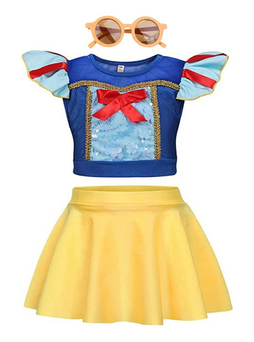 Traje De Baño De Princesa Cinderella Belle Para Niña