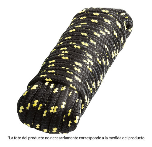 Piola De Nylon De 10 Mm X 30 M Multicolor, Fiero 47816 Negro